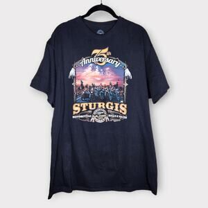 Sturgis 75th Anniversary Motorcycle Rally T-Shirt Tom’s T’s Men’s Large